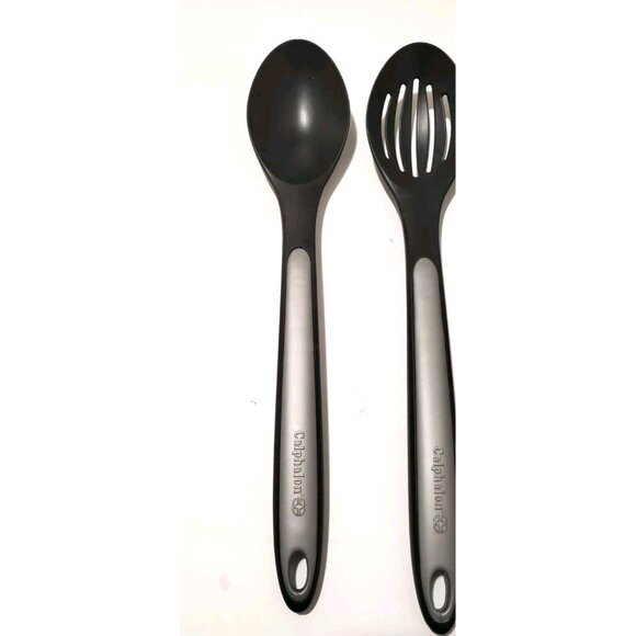 Calphalon Nylon Cooking Utensils Black Gray Set of 3 Heat Up To 400 Degrees - Picture 3 of 4